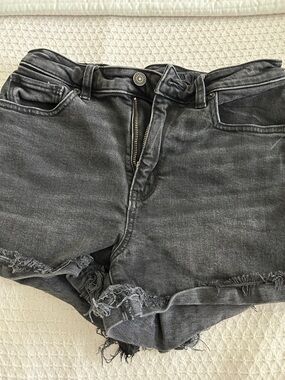American Eagle Black Denim Cutoff Shorts